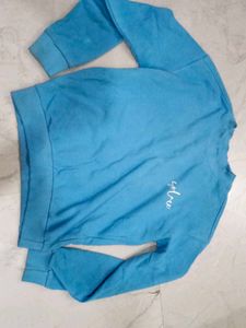 Sky Blue Pullover Sweatshirt