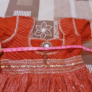 Beautiful coral Ethnic Gown