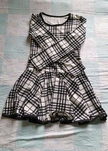 Chic Plaid Long Sleeve Dress