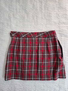 Classic Plaid Pleated Skirt waist 28/30