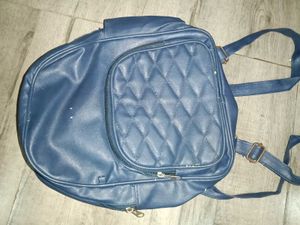 Blue Quilted Backpack