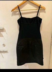 Chic Black Mini Dress with Bow Detail