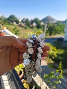 Boho Chic Cowrie Shell &amp; Coin Bangles