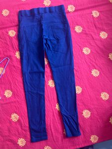 High Waisted Blue Skinny Jeggings