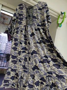 floral anarkali kurti