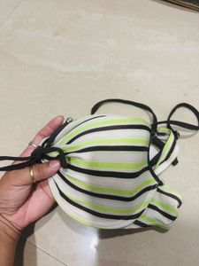 Striped bikini top