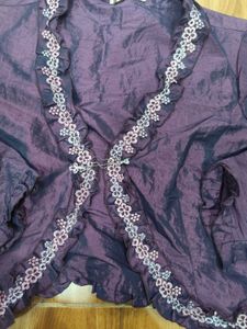 Whimsical whimsigoth Embroidered shrug