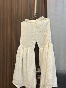 Elegant Cream Palazzo Pants