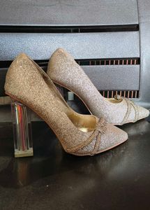 Sparkly Glitter Heels with Gem Accents