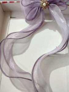 Elegant Lavender Bow Hair Accessory