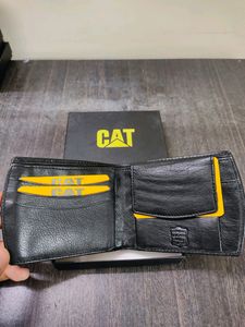 CAT LEATHER WALLET ( BLACK )
