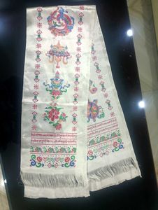 Traditional Tibetan Scarf White