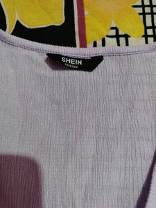 Shein Lavender Wrap Top
