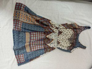 H&amp;M bohemian Print Cut-Out Dress