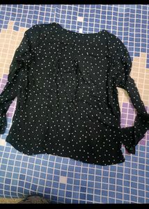 Navy Blue Embellished Full sleeve Top