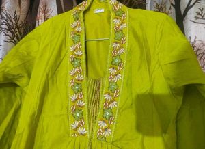 Embroidered Kurta with Tassel Detail