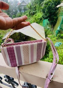 Stylish Striped Crossbody Bag