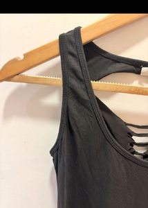 Black Strappy  Back Maxi Dress