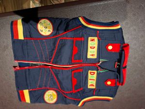 3 piece set with Yellow Tee, red pants