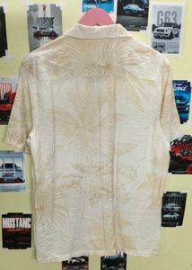 Men's Short Sleeve Palm Tree Print Oversized Shirt