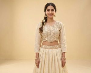Ethnic Lehenga Choli with Intricate Mirror Work