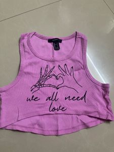 Forever 21 Graphic Crop Tank