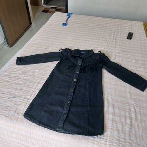 Denim Fringe Dress