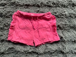 Cute Pink Striped Double Tank Top and Shorts Set