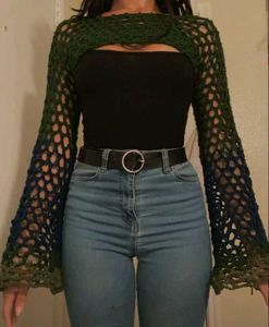 Mesh Crochet crop top