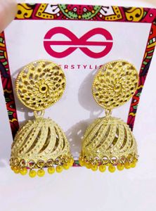 Yellow - M Size Jhumkas