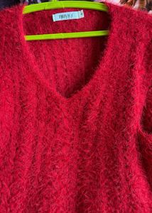 Red Sleeveless sweater