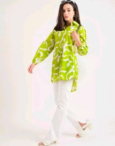 Beautiful Pure Cotton High- Low Shirt