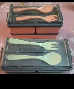Stackable Lunch Box with Cutlery