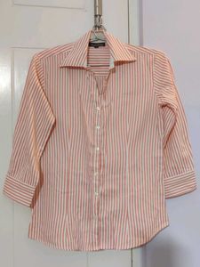 White and pink stripped shirt