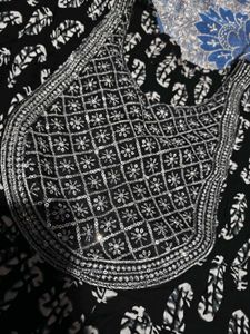 Black Printed Kurta Set
