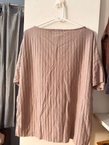 Ribbed Knit Oversized Top