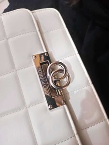 Lino Perros White Clutch Bag Sling Handbag Purse