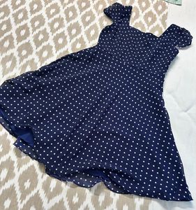 Chic Navy Polka Dot Summer Dress
