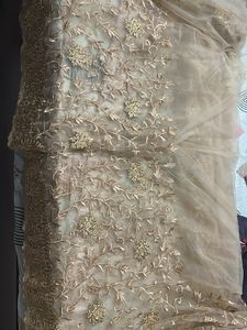 Nivah Fashion Women's Net Embroidery Stone Work Sa