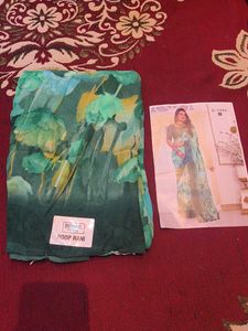 Beautiful Green Floral Saree