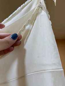 White Silk Gown. Small To Medium