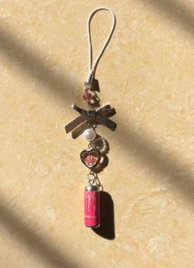 Cute Pink Monster Energy Charm Keychain