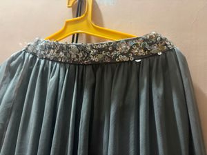 Elegant Sequined Waist Skirt