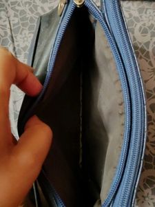 Chic Navy Blue Quilted Clutch