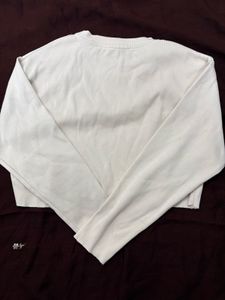Cream "Wild" Cropped Sweatshirt