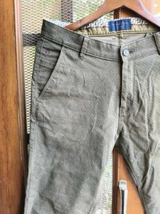 Men's Olive Casual Trousers