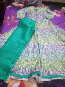 Very Beautiful Front Slit Cut Gown With Plazo