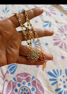 Panchaloham Green Stone Chain