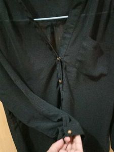 combo of 3 blue crop to and black top, t shirt