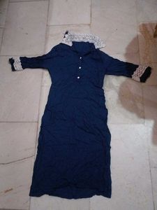 pakistani navy blue kurta set